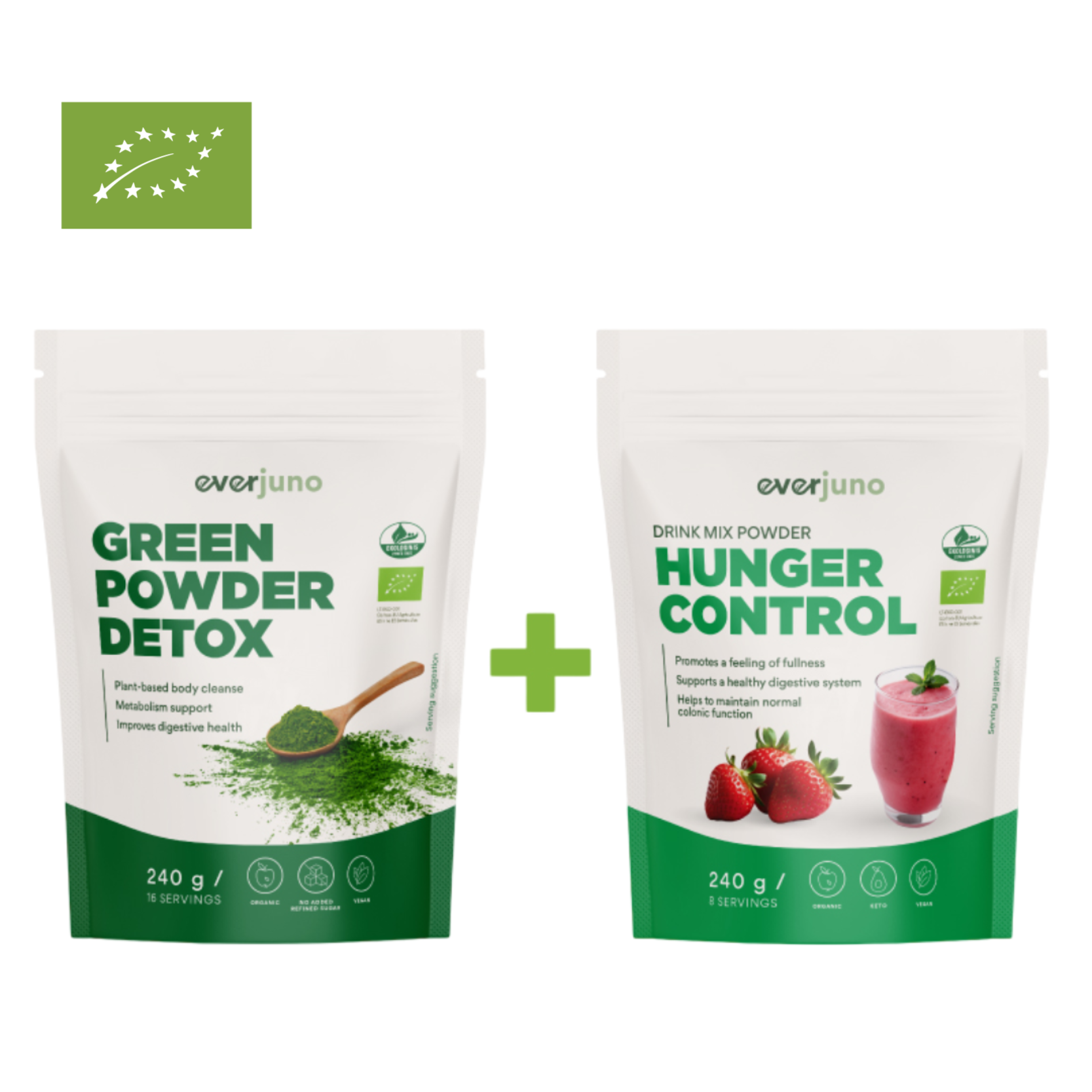 DET + HUN EKO Organismi puhastav segu DETOX + Fiber Blend HUNGER CONTROL - Image 1